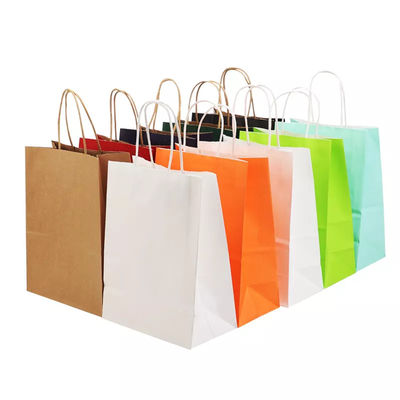 Paket Servis Paketleme Kağıt Torba Logo Baskı Vernikleme Kraft Kağıt Torba TUV