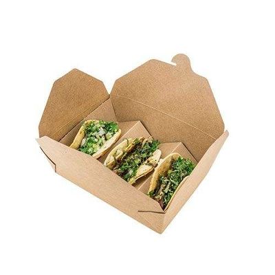 Taco Özelleştirilmiş Gıda Ambalaj Kutusu Kraft Kağıt Paketleme Karton Gıda Kutuları