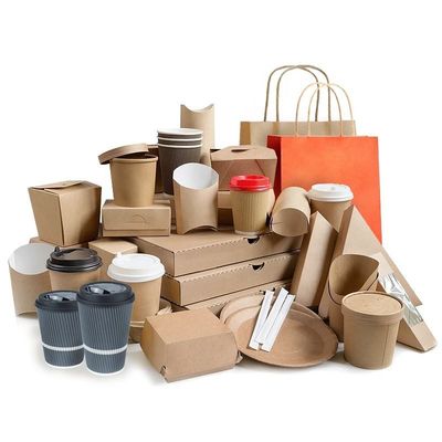 Paket Servis Özelleştirilmiş Gıda Ambalaj Kutusu / Kraft Kağıt Gıda Kutusu ODM FSC