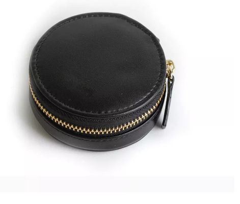 Minimalist PU Deri Kutu QC Fermuar Debosslu Mini Mücevher Kutusu