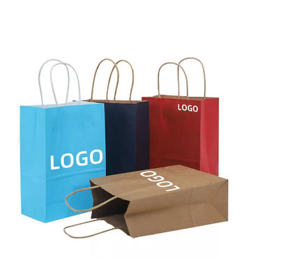 LOGO Baskı Kraft Paket Servis Çantaları alışveriş Hediye Paketleme Çantası Biyobozunur