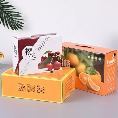 Geri Dönüşümlü Malzemeler Meyve Paketleme Kutuları Karton Meyve Nakliye Kutuları