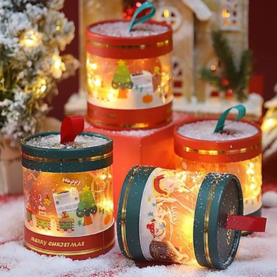 T Gömlek Hediyesi İçin Geri Dönüşümlü Karton Noel Arifesi Kutusu Cuboid Şekli