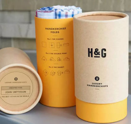 Geri Dönüşümlü Karton Ambalaj Silindirleri 600GSM 900GSM Kraft Kağıt Tüp Kutusu