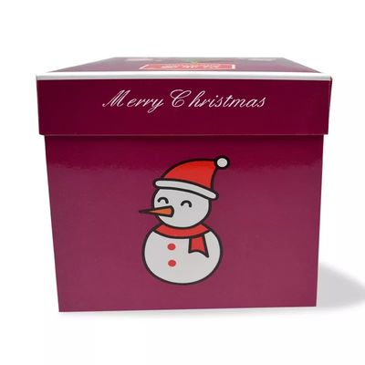 CMYK Ofset Baskı Noel Karton Hediyelik Kutular 6 X 3,5 X 3,5 İnç