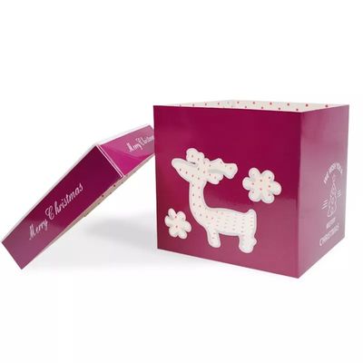 CMYK Ofset Baskı Noel Karton Hediyelik Kutular 6 X 3,5 X 3,5 İnç