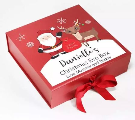 Karton Noel Arifesi Tatlı Kutusu Gravür Baskı Özel Logo