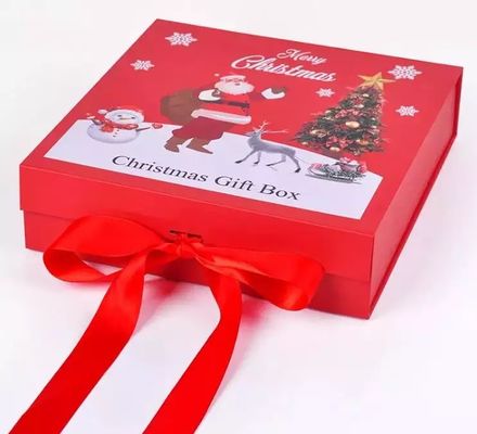 Karton Noel Arifesi Tatlı Kutusu Gravür Baskı Özel Logo