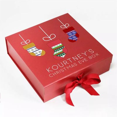 Karton Noel Arifesi Tatlı Kutusu Gravür Baskı Özel Logo