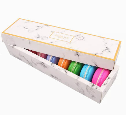 Yuvarlak Macaron Kutusu Ambalaj El Yapımı Karton Kurabiye Kutusu Klasörü
