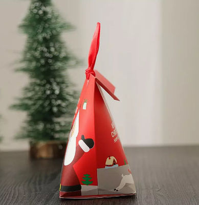 6*6*10 cm Kağıt Noel Hediyesi Şeker Kutusu Noel Baba Baskı