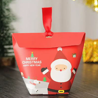 6*6*10 cm Kağıt Noel Hediyesi Şeker Kutusu Noel Baba Baskı