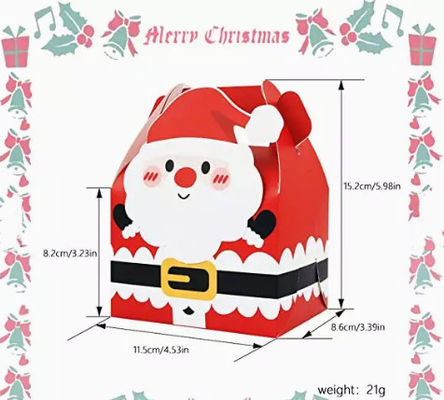 Gravür Baskı Noel Karton Hediye Kutuları 12 * 10cm Noel Süs Kutusu